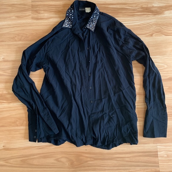 🔥Jeweled Collar Button Down - Picture 2 of 3